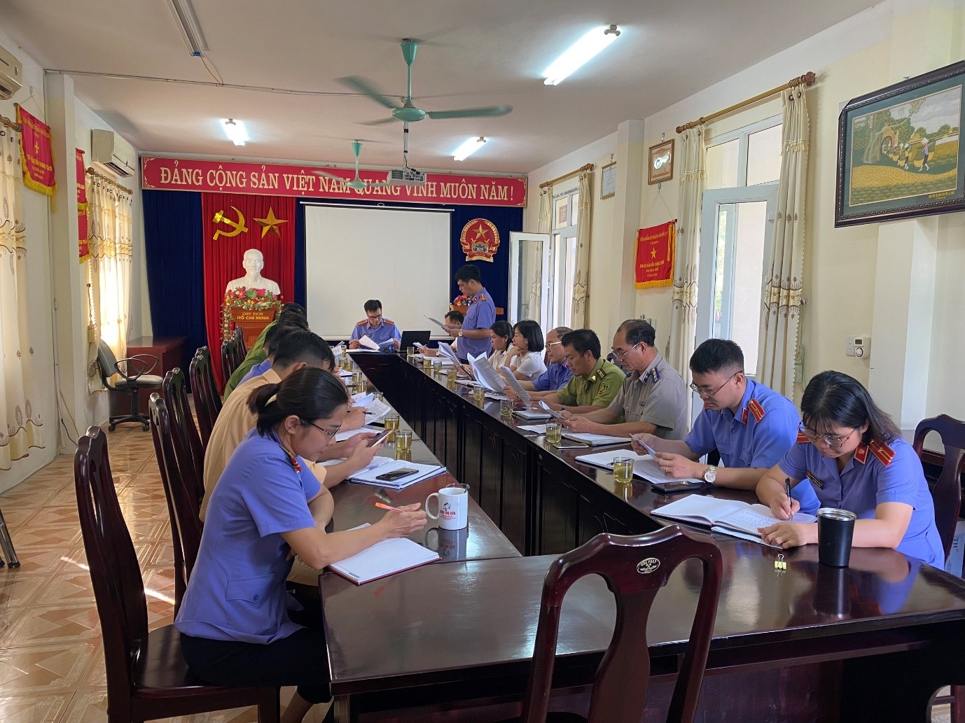 Viện kiểm sát nhân dân huyện Phong Thổ chủ trì tổ chức Hội nghị giao ban liên ngành tố tụng huyện Phong Thổ quý III năm 2023.