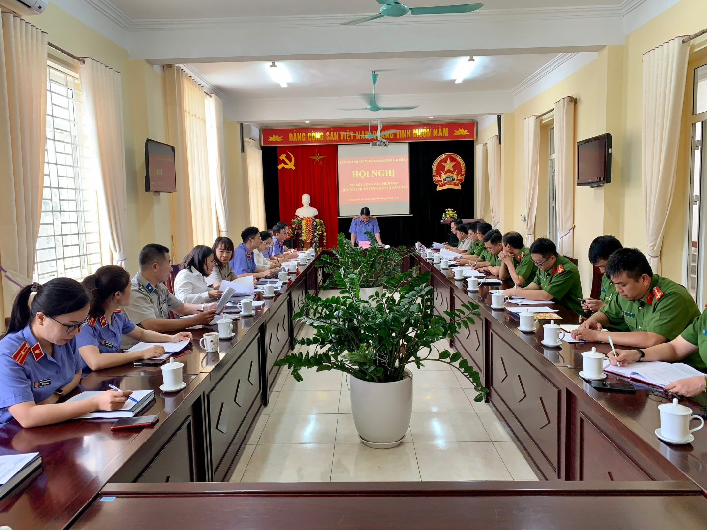 Hội nghị giao ban công tác phối hợp liên ngành tố tụng thành phố Lai Châu Quý III năm 2023