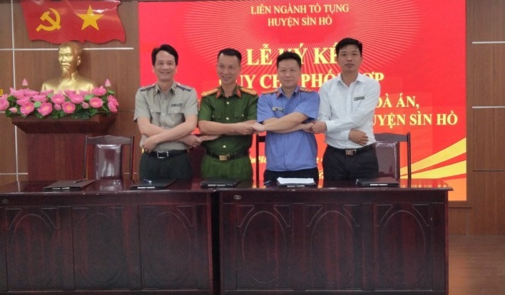 Liên ngành tố tụng huyện Sìn Hồ tổ chức Lễ ký kết Quy chế phối hợp