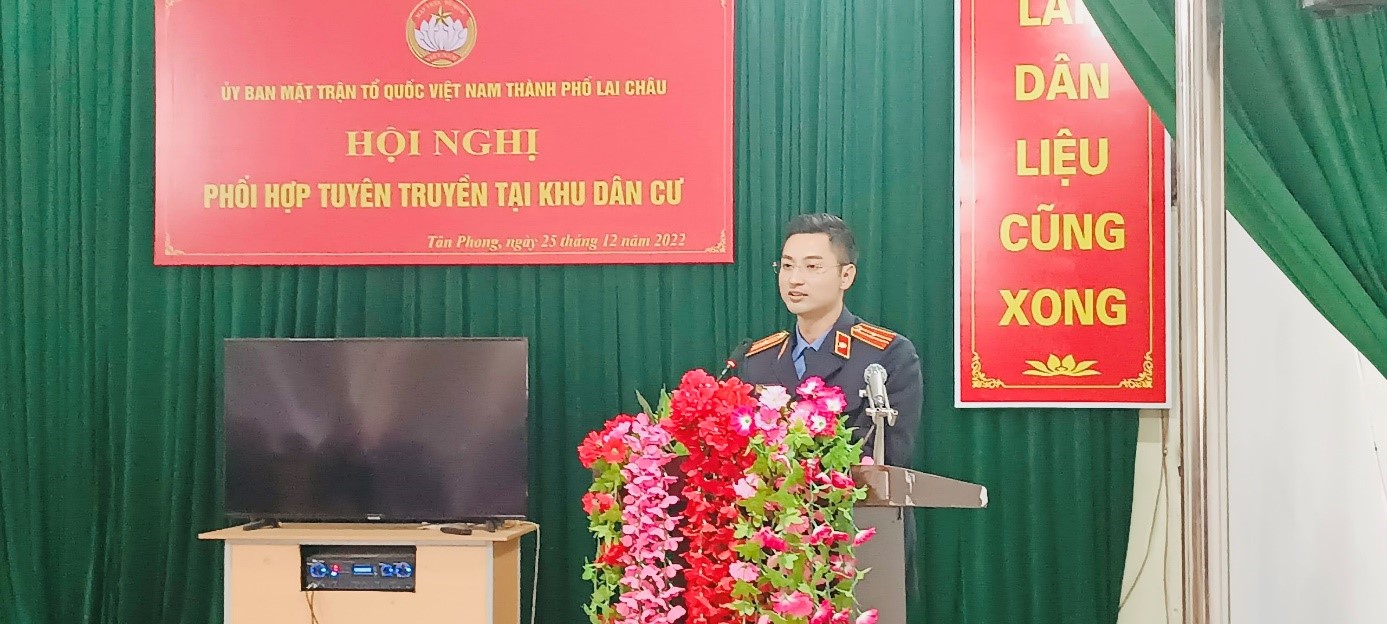 Viện kiểm sát nhân dân thành phố Lai Châu phối hợp tuyên truyền, phổ biến giáo dục pháp luật