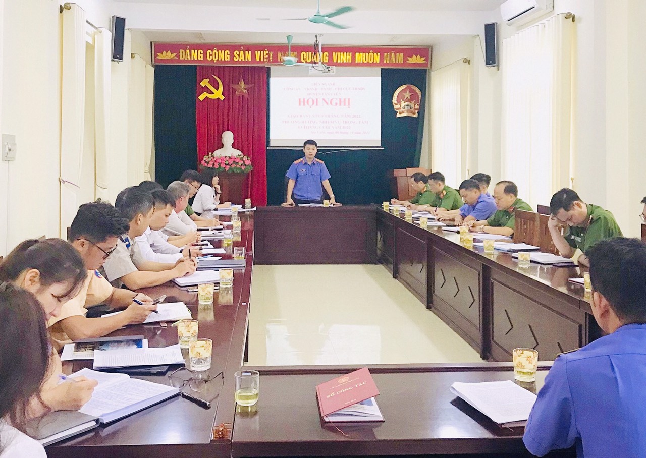 Hội nghị giao ban liên ngành tố tụng huyện Tân Uyên 9 tháng năm 2022
