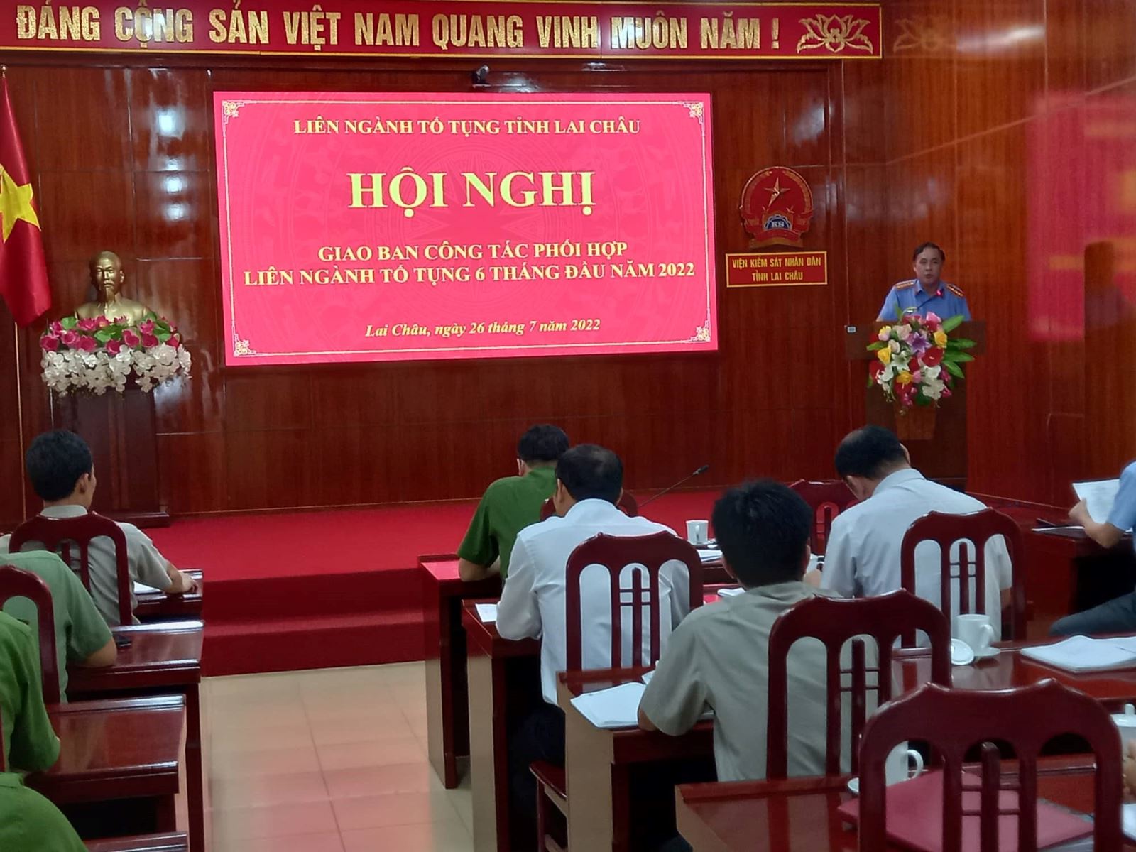 VKSND tỉnh Lai Châu: Chủ trì tổ chức Hội nghị giao ban công tác phối hợp liên ngành tố tụng 6 tháng đầu năm 2022