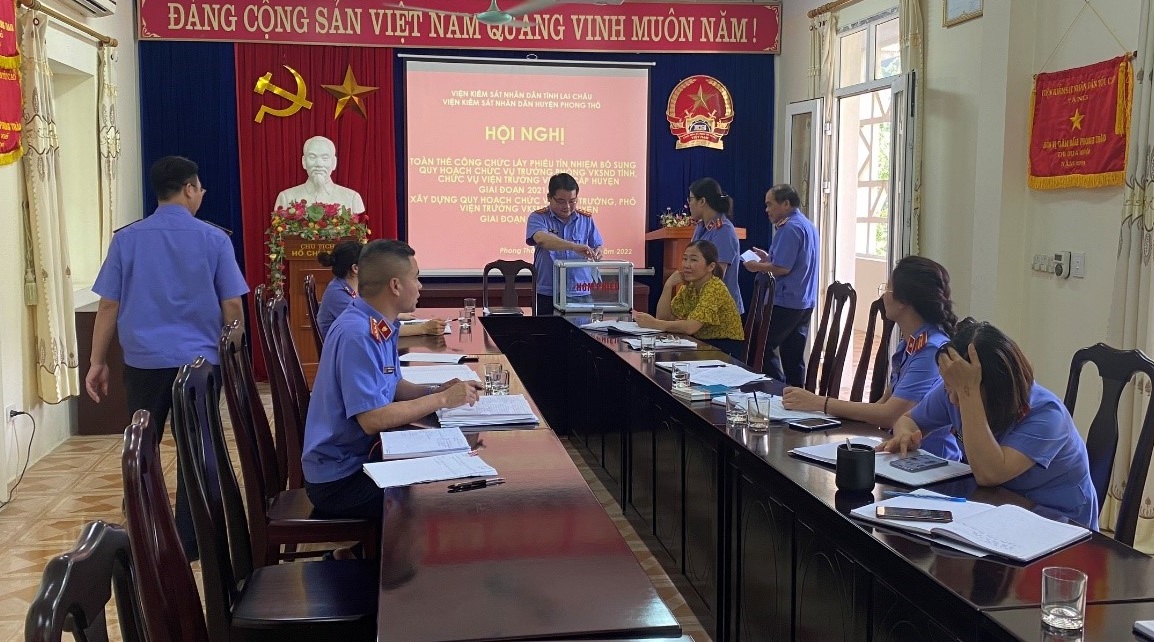 VKSND huyện Phong Thổ tổ chức Hội nghị lấy phiếu tín nhiệm Quy hoạch chức vụ lãnh đạo, quản lý