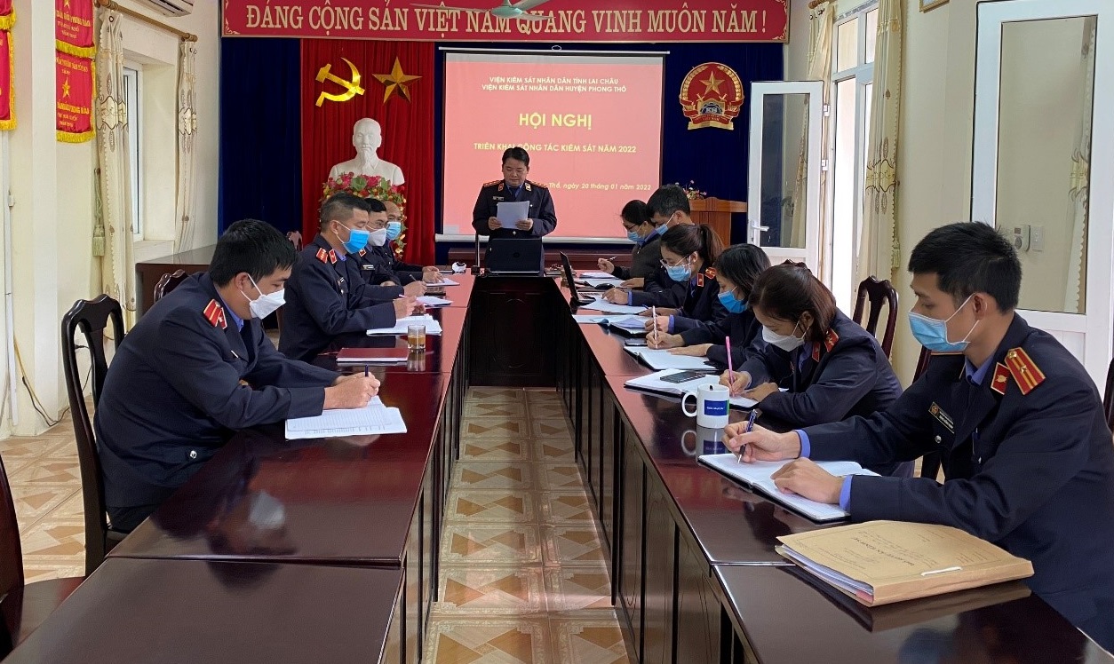 VKSND huyện Phong Thổ tổ chức hội nghị triển khai nhiệm vụ công tác năm 2022