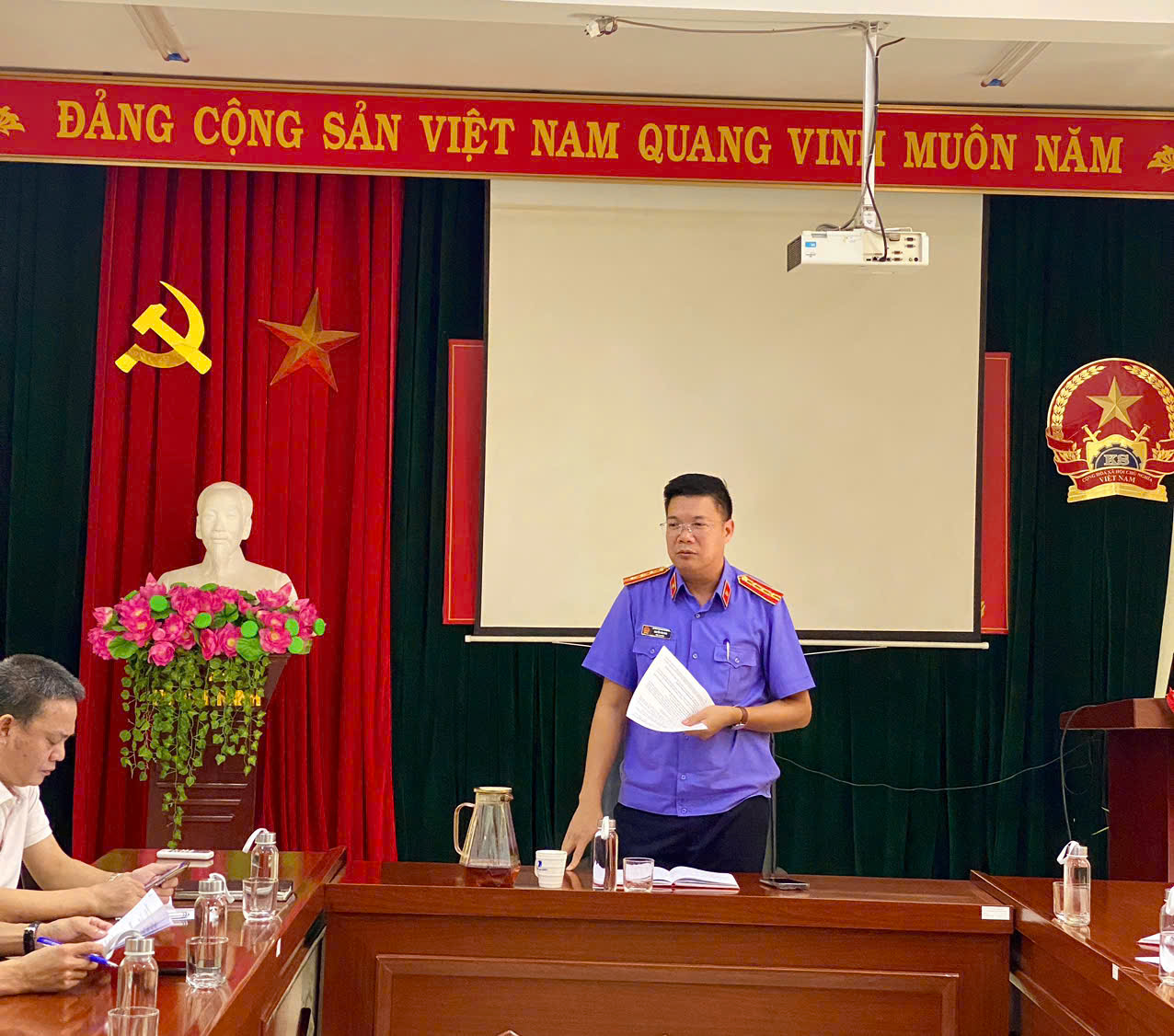 Liên ngành tố tụng huyện Nậm Nhùn giao ban công tác phối hợp quý III - 2024