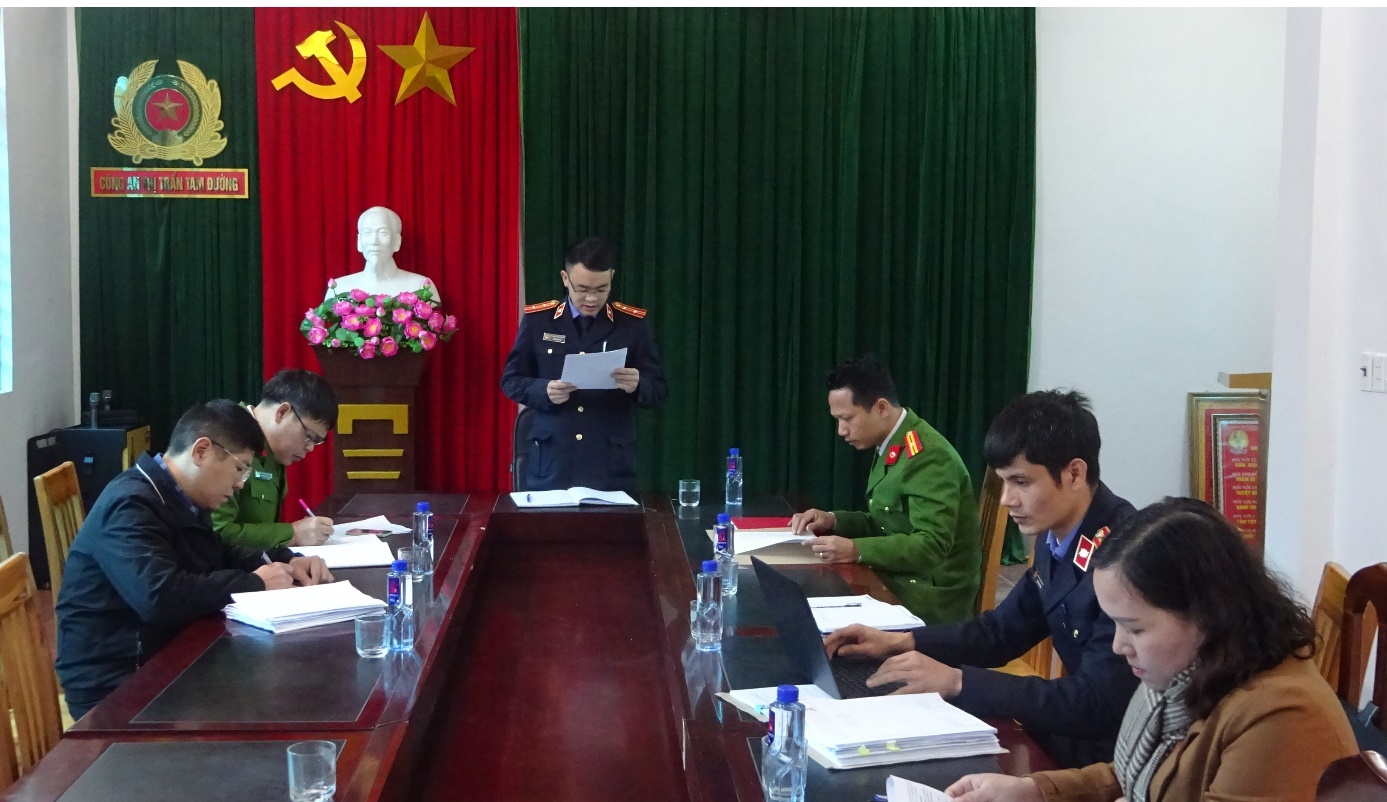 VKSND huyện Tam Đường trực tiếp kiểm sát án treo, cải tạo không giam giữ tại 04 UBND xã, thị trấn trên địa bàn huyện