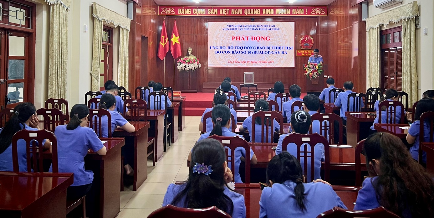 VKSND tỉnh Lai Châu phát động ủng hộ, hỗ trợ đồng bào bị thiệt hại do cơn bão số 10 (Bualoi) gây ra