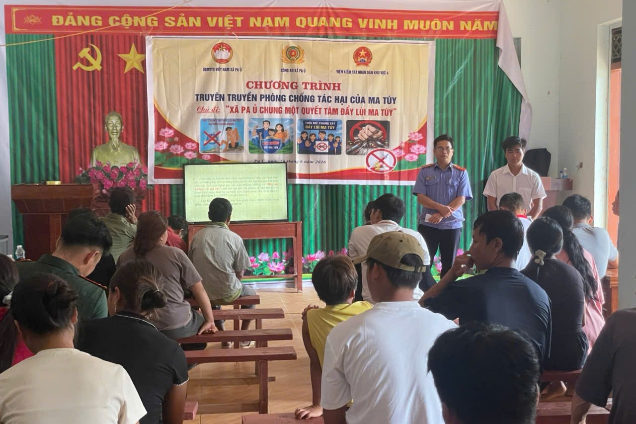 Viện kiểm sát nhân dân khu vực 4 – Lai Châu tổ chức tuyên truyền Nghị quyết số 205/2025/QH15 và pháp luật về phòng, chống ma túy tại xã Pa Ủ, tỉnh Lai Châu