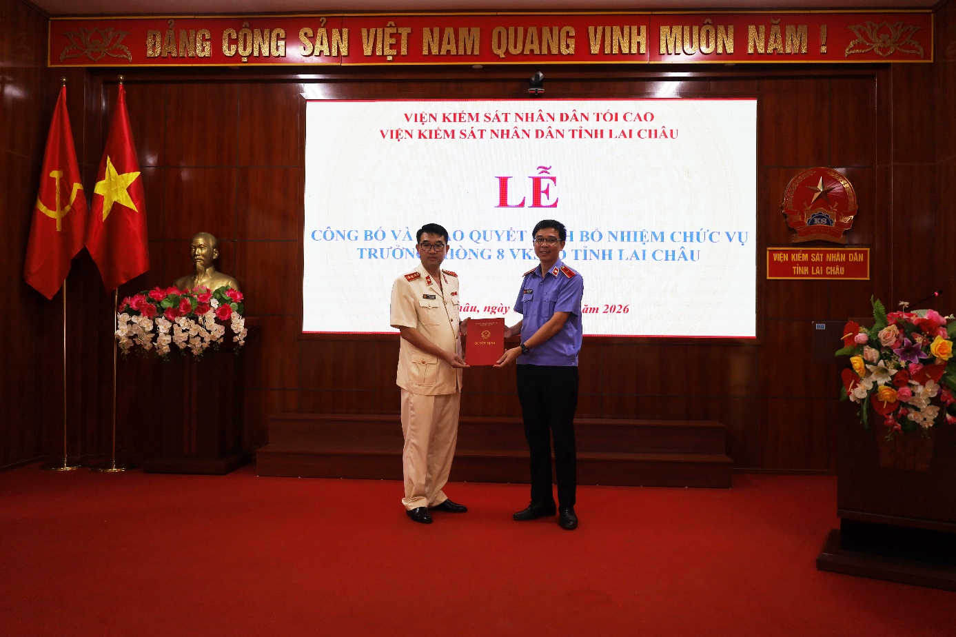 VKSND tỉnh Lai Châu công bố Quyết định bổ nhiệm chức vụ Trưởng Phòng Kiểm sát giam giữ và thi hành án