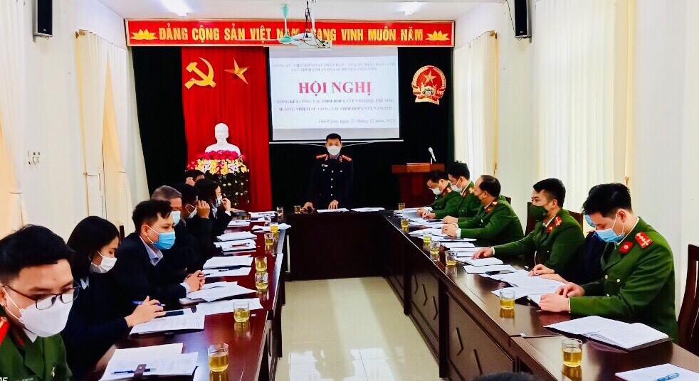 VKSND huyện Tân Uyên: Chủ trì tổ chức Hội nghị tổng kết công tác phối hợp trong hoạt động tố tụng năm 2021 và phương hướng nhiệm vụ trọng tâm năm 2022