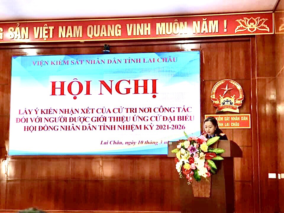Tâm gương Kiểm sát viên trẻ ngành Kiểm sát nhân dân tỉnh Lai Châu