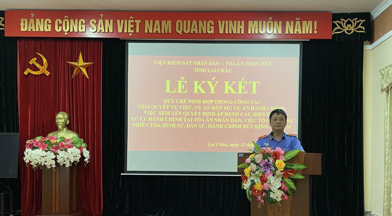 VKSND tỉnh Lai Châu ký kết Quy chế phối hợp với TAND cùng cấp