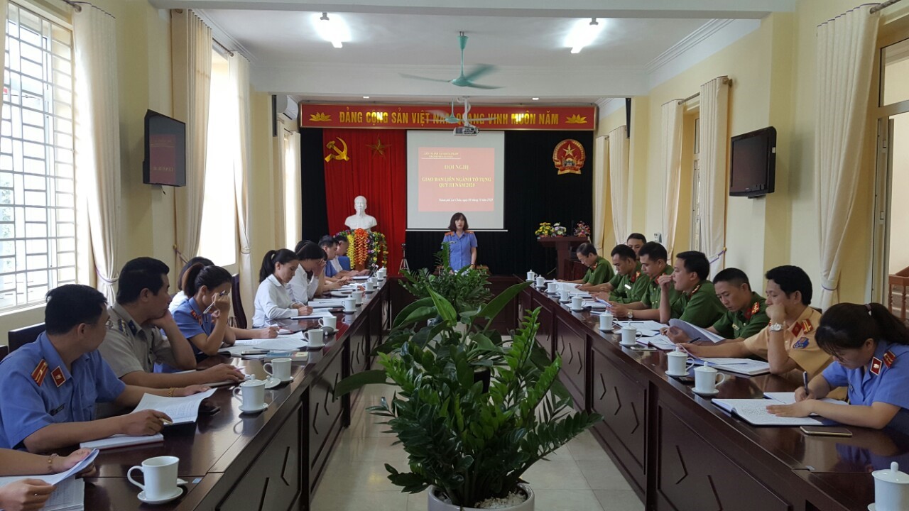Liên ngành tố tụng thành phố Lai Châu tổ chức Hội nghị giao ban công tác phối hợp quý III năm 2020