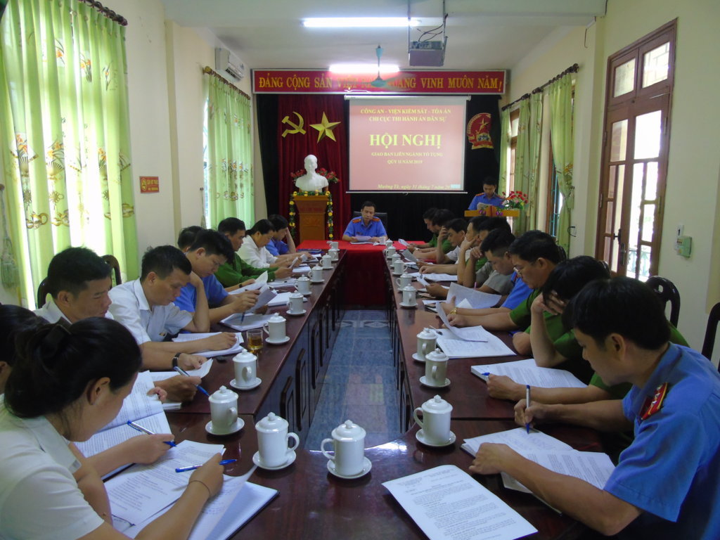 VKSND huyện Mường Tè: Chủ trì tổ chức Hội nghị giao ban liên ngành tố tụng 6 tháng đầu năm 2019