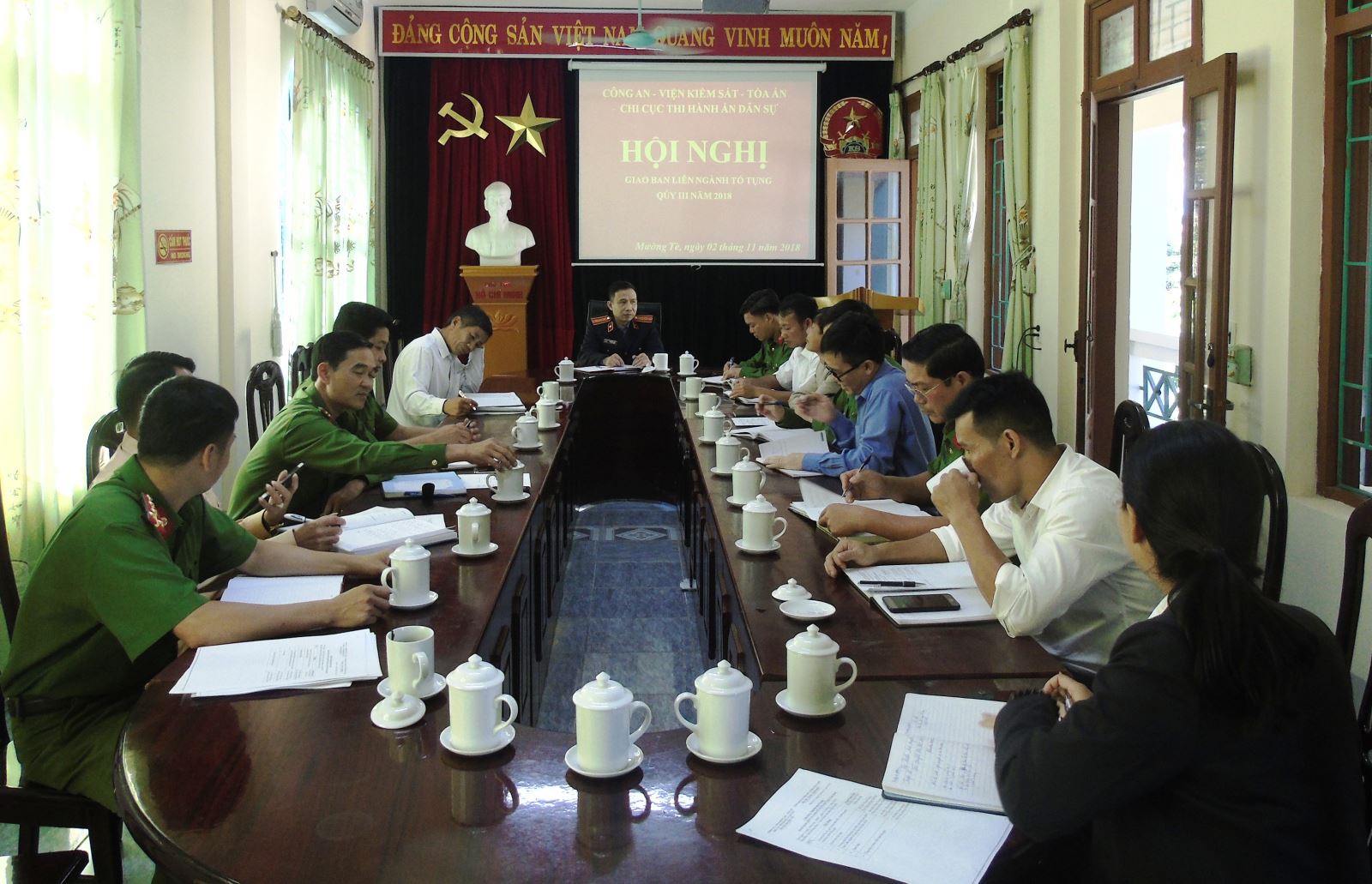 Giao ban liên ngành tố tụng huyện Mường Tè