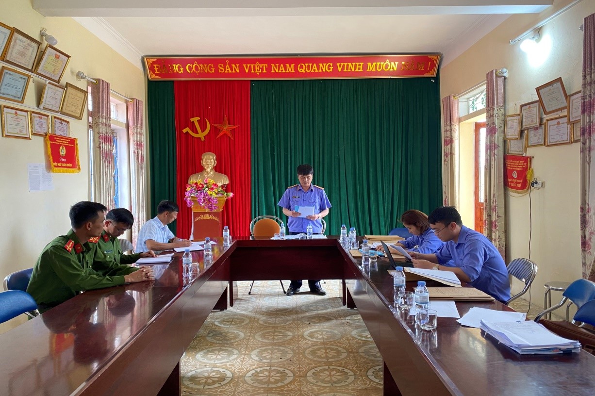 Viện kiểm sát nhân dân huyện Phong Thổ trực tiếp kiểm sát thi hành án hình sự tại Ủy ban nhân dân các xã Sì Lở Lầu, xã Vàng Ma Chải, xã Dào San, huyện Phong Thổ