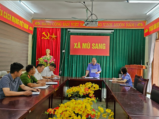 Viện kiểm sát nhân dân huyện Phong Thổ trực tiếp kiểm sát thi hành án hình sự tại cộng đồng đối với UBND xã Mù Sang