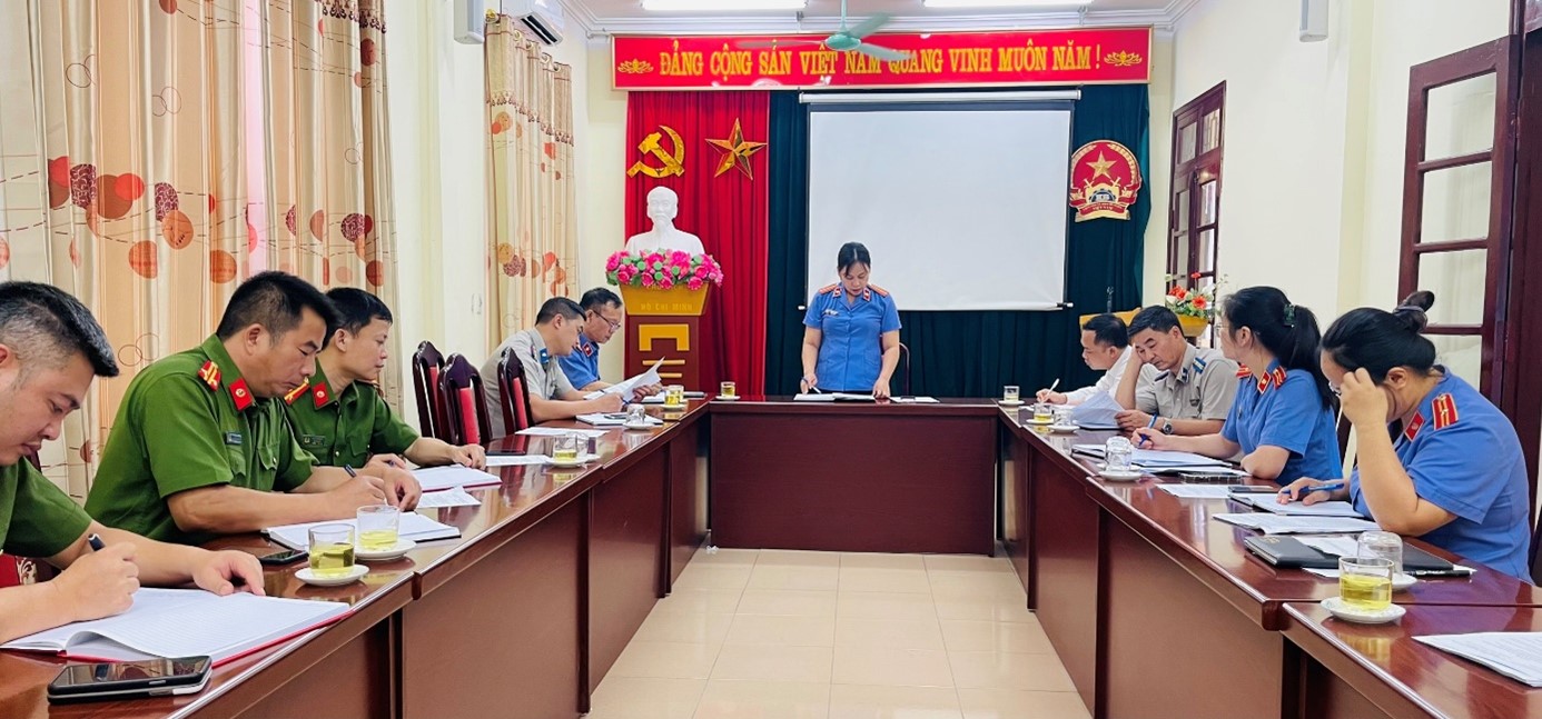 Liên ngành tố tụng huyện Tam Đường giao ban công tác phối hợp 06 tháng đầu năm 2024