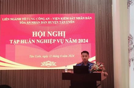 Liên ngành tố tụng huyện Tân Uyên tổ chức Hội nghị tập huấn nghiệp vụ chuyên sâu năm 2024