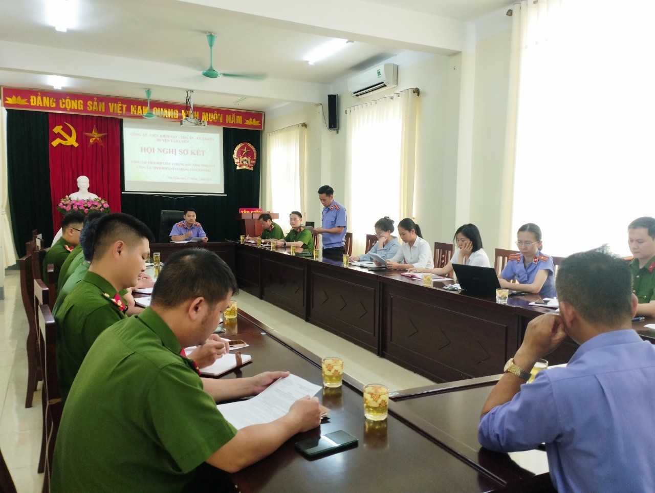 Liên ngành tố tụng huyện Tân Uyên tổ chức Hội nghị sơ kết công tác phối hợp 6 tháng đầu năm 2024.